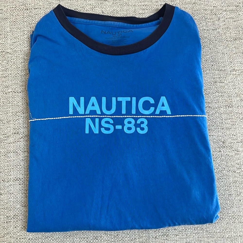 Men’s Nautica Blue Short Sleeve Shirt